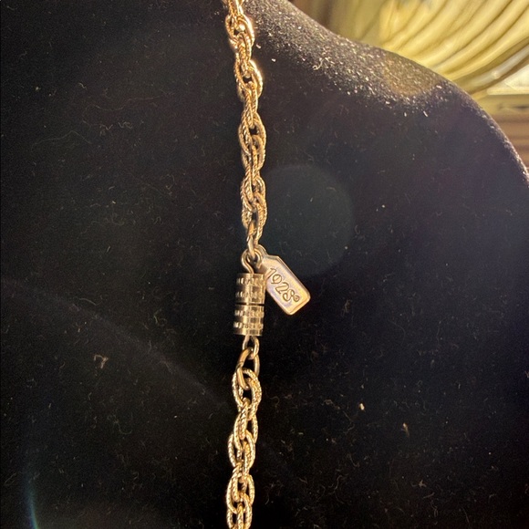 Vintage 1928 brand Silvertone rope chain necklace with barrel closure - Picture 3 of 3